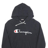 CHAMPION REVERSE WEAVE Mens Black Pullover Hoodie M Black Logo Casual Streetwear