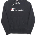 CHAMPION REVERSE WEAVE Mens Black Pullover Hoodie M Black Logo Casual Streetwear