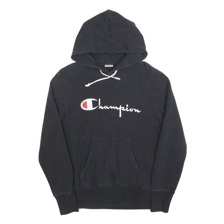 CHAMPION REVERSE WEAVE Mens Black Pullover Hoodie M Black Logo Casual Streetwear