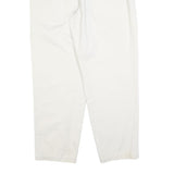 DOCKERS Womens White Regular Fit Straight Leg Trousers W29 L28 Cotton Blend Zip