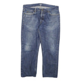 CARHARTT Mens Regular Fit Blue Denim Jeans W36 L26 Zip Closure Classic Style