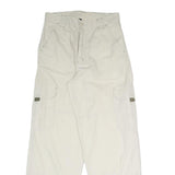 HERE & THERE Womens Polyester Blend Beige Regular Cargo Trousers W28 L30 Casual
