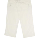 HERE & THERE Womens Polyester Blend Beige Regular Cargo Trousers W28 L30 Casual