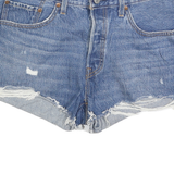 LEVI'S Womens Shorts Blue Denim Cut-Off Distressed M W30 Casual Cotton