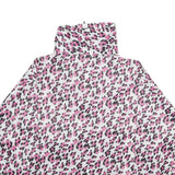 WHY NOT Womens Pink & Black Animal Print Nylon Jacket L Woven Oversized