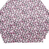 WHY NOT Womens Pink & Black Animal Print Nylon Jacket L Woven Oversized