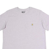 CARHARTT Womens White Speckled T-Shirt XL Short Sleeve Crew Neck Pocket Casual