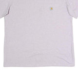 CARHARTT Womens White Speckled T-Shirt XL Short Sleeve Crew Neck Pocket Casual