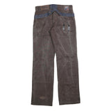 CHEYENNE Mens Jeans Brown Relaxed Straight Cotton Blend W34 L34 Casual Durable