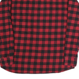 THYE VERMOUNT Mens Red & Black Check Flannel Shirt L Checked Cotton Blend Casual