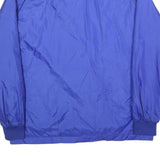 QUALITY SPORTSWEAR Mens Blue Button Jacket L Polyester Plain Lightweight Casual