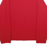 ADIDAS Womens Red Zip Jacket UK 10 Polyester Plain Lightweight Sportswear