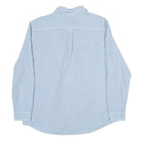 CHAPS Mens Blue & White Check Shirt XL Long Sleeve Cotton Casual Classic