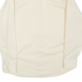 OSCAR DE LA RENTA Mens Cream Plain Shirt M Classic Fit Long Sleeve Button