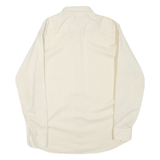 OSCAR DE LA RENTA Mens Cream Plain Shirt M Classic Fit Long Sleeve Button