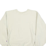 CHAMPION REVERSE WEAVE Mens Cream Crew Neck L Sweatshirt Cotton Blend Pullover
