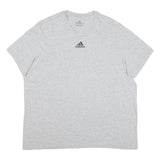 ADIDAS Mens Grey Crew Neck Short Sleeve T-Shirt 2XL Cotton Blend Casual