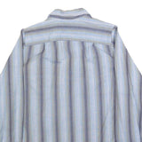 SSH Womens Blue White Stripe Cotton Shirt L Casual Long Sleeve Button Up