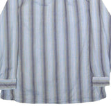 SSH Womens Blue White Stripe Cotton Shirt L Casual Long Sleeve Button Up