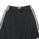 ADIDAS Mens Black Casual Sports Basketball Shorts S W26 Three Stripe