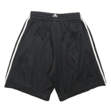 ADIDAS Mens Black Casual Sports Basketball Shorts S W26 Three Stripe