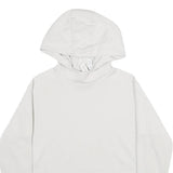 ADIDAS Womens White Pullover Hoodie XS Cropped Cotton Blend Sweatshirt