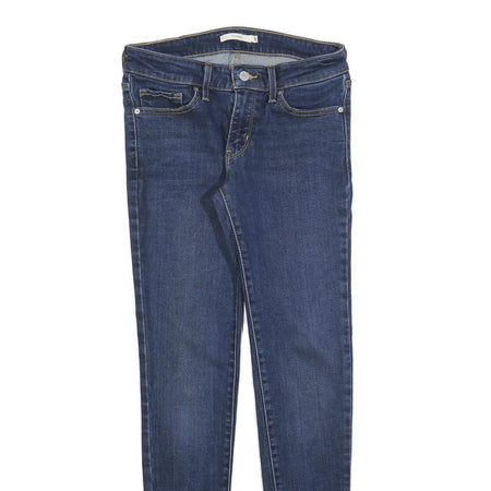 LEVI'S 711 Womens Slim Blue Denim Jeans W26 L30 Classic Cotton Blend Zip