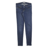 LEVI'S 711 Womens Slim Blue Denim Jeans W26 L30 Classic Cotton Blend Zip