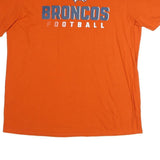 NFL Mens Orange Broncos Football Graphic T-Shirt L Short Sleeve Crew Neck