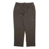 TOMMY HILFIGER Mens Cotton Blend Brown Regular Straight Trousers W38 L32 Casual