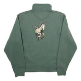 JANSPORT Mens Green Cal Poly 1/4 Zip S Sweatshirt Cotton Blend Pullover