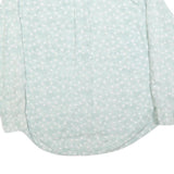 LETS GO Mens Blue & White Polka Dot Shirt L Long Sleeve Button Front Casual