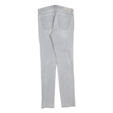 CALVIN KLEIN JEANS Womens Slim Grey Denim Light W28 L32 Slim Fit Zip Closure