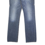TRUE RELIGION Womens Regular Blue Denim Straight Jeans Cotton Blend W32 L33