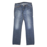 TRUE RELIGION Womens Regular Blue Denim Straight Jeans Cotton Blend W32 L33