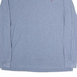TOMMY HILFIGER Mens Blue Long Sleeve Plain XL Cotton Polo Shirt Classic Fit