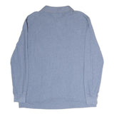 TOMMY HILFIGER Mens Blue Long Sleeve Plain XL Cotton Polo Shirt Classic Fit