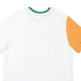 NIKE Mens White & Orange Basketball Graphic T-Shirt XL Short Sleeve Crew Neck