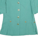 WEILL Womens Green Button Jacket M Woven Classic Elegant Stylish