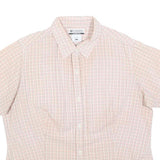 COLUMBIA Womens Cream & Pink Check Shirt XL Outdoor Casual Cotton Blend