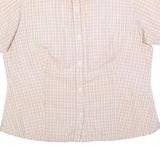 COLUMBIA Womens Cream & Pink Check Shirt XL Outdoor Casual Cotton Blend