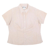 COLUMBIA Womens Cream & Pink Check Shirt XL Outdoor Casual Cotton Blend