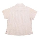 COLUMBIA Womens Cream & Pink Check Shirt XL Outdoor Casual Cotton Blend