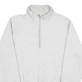 CHAMPION REVERSE WEAVE Mens Grey Half Zip Sweatshirt S Cotton Blend Casual