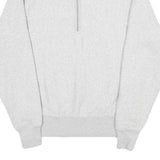 CHAMPION REVERSE WEAVE Mens Grey Half Zip Sweatshirt S Cotton Blend Casual