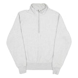 CHAMPION REVERSE WEAVE Mens Grey Half Zip Sweatshirt S Cotton Blend Casual