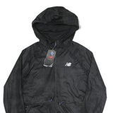 NEW BALANCE Womens Black Track Jacket XS Polyester Blend Woven Plain Zip Hooded