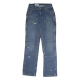 CARHARTT Womens Relaxed Fit Blue Denim Jeans W26 L32 Workwear Zip Closure
