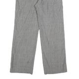 ARMANI COLLEZIONI Womens Wool Blend Grey Relaxed Straight Trousers W28 L30
