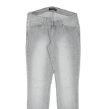 LEVI'S Womens Slim Grey Denim Jeans Zip W29 L29 Stylish Casual Wear